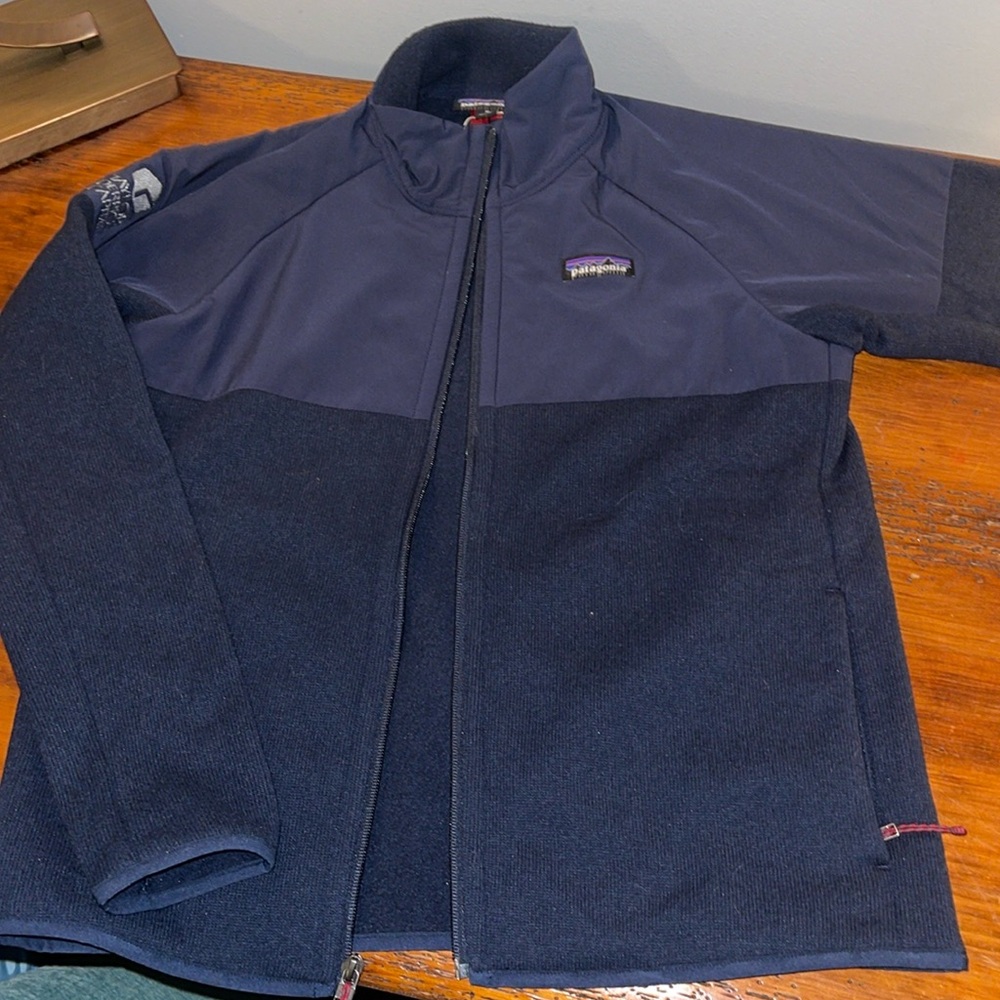 Patagonia Navy Blue Full-Zip Ski Fleece Jacket